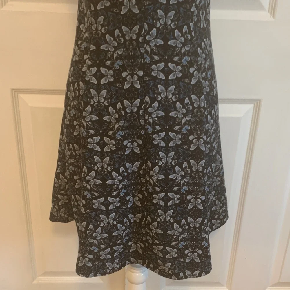 LC Lauren Conrad Black and Gray Floral Dress